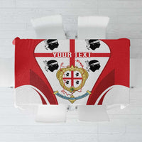Personalised Sardinia Italy Tablecloth Sardegna Quattro Mori Coat Of Arms