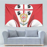 Personalised Sardinia Italy Tapestry Sardegna Quattro Mori Coat Of Arms