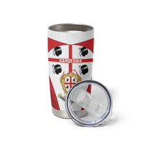 Personalised Sardinia Italy Tumbler Cup Sardegna Quattro Mori Coat Of Arms