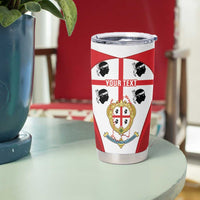 Personalised Sardinia Italy Tumbler Cup Sardegna Quattro Mori Coat Of Arms