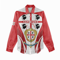 Personalised Sardinia Italy Women Casual Shirt Sardegna Quattro Mori Coat Of Arms