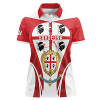 Personalised Sardinia Italy Women Polo Shirt Sardegna Quattro Mori Coat Of Arms