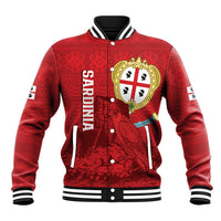 Personalised Sardinia Italy Baseball Jacket Sardegna Nuraghe With Falcon