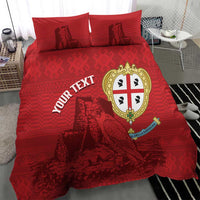 Personalised Sardinia Italy Bedding Set Sardegna Nuraghe With Falcon