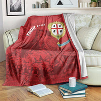 Personalised Sardinia Italy Blanket Sardegna Nuraghe With Falcon