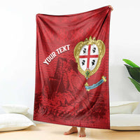 Personalised Sardinia Italy Blanket Sardegna Nuraghe With Falcon