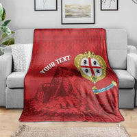 Personalised Sardinia Italy Blanket Sardegna Nuraghe With Falcon