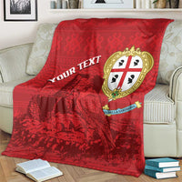 Personalised Sardinia Italy Blanket Sardegna Nuraghe With Falcon