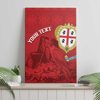 Personalised Sardinia Italy Canvas Wall Art Sardegna Nuraghe With Falcon