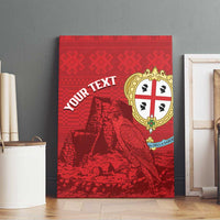 Personalised Sardinia Italy Canvas Wall Art Sardegna Nuraghe With Falcon