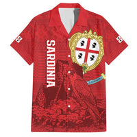 Personalised Sardinia Italy Family Matching Off Shoulder Maxi Dress and Hawaiian Shirt Sardegna Nuraghe With Falcon