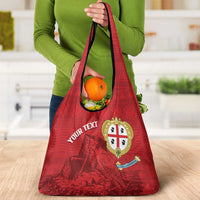 Personalised Sardinia Italy Grocery Bag Sardegna Nuraghe With Falcon