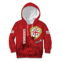 Personalised Sardinia Italy Kid Hoodie Sardegna Nuraghe With Falcon