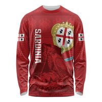 Personalised Sardinia Italy Long Sleeve Shirt Sardegna Nuraghe With Falcon