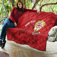 Personalised Sardinia Italy Quilt Sardegna Nuraghe With Falcon