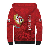 Personalised Sardinia Italy Sherpa Hoodie Sardegna Nuraghe With Falcon