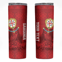 Personalised Sardinia Italy Skinny Tumbler Sardegna Nuraghe With Falcon