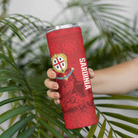 Personalised Sardinia Italy Skinny Tumbler Sardegna Nuraghe With Falcon