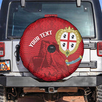 Personalised Sardinia Italy Spare Tire Cover Sardegna Nuraghe With Falcon