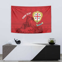 Personalised Sardinia Italy Tapestry Sardegna Nuraghe With Falcon