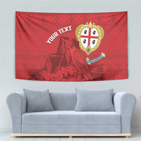 Personalised Sardinia Italy Tapestry Sardegna Nuraghe With Falcon