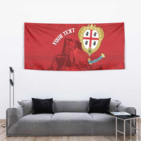 Personalised Sardinia Italy Tapestry Sardegna Nuraghe With Falcon