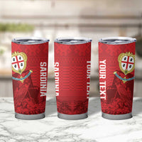 Personalised Sardinia Italy Tumbler Cup Sardegna Nuraghe With Falcon