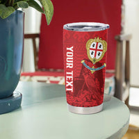 Personalised Sardinia Italy Tumbler Cup Sardegna Nuraghe With Falcon