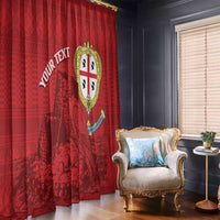 Personalised Sardinia Italy Window Curtain Sardegna Nuraghe With Falcon
