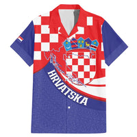 Croatia National Day Family Matching Mermaid Dress and Hawaiian Shirt Hrvatska Checkerboard With Slavic Pattern