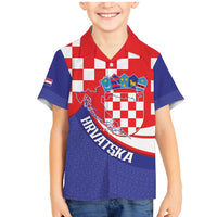 Croatia National Day Family Matching Mermaid Dress and Hawaiian Shirt Hrvatska Checkerboard With Slavic Pattern