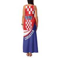 Croatia National Day Family Matching Tank Maxi Dress and Hawaiian Shirt Hrvatska Checkerboard With Slavic Pattern