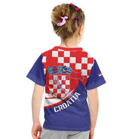 Croatia National Day Kid T Shirt Hrvatska Checkerboard With Slavic Pattern