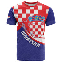 Croatia National Day T Shirt Hrvatska Checkerboard With Slavic Pattern