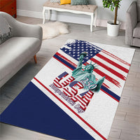 4th Of July United States Area Rug USA 250 Years Anniversary Statue Of Liberty