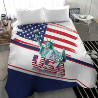 4th Of July United States Bedding Set USA 250 Years Anniversary Statue Of Liberty