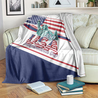 4th Of July United States Blanket USA 250 Years Anniversary Statue Of Liberty