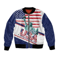 4th Of July United States Bomber Jacket USA 250 Years Anniversary Statue Of Liberty