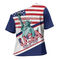 4th Of July United States Cross Shoulder Shirt USA 250 Years Anniversary Statue Of Liberty