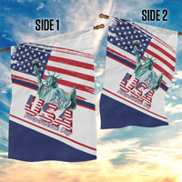 4th Of July United States Garden Flag USA 250 Years Anniversary Statue Of Liberty