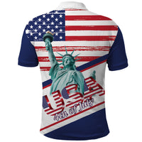 4th Of July United States Polo Shirt USA 250 Years Anniversary Statue Of Liberty
