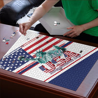 4th Of July United States Puzzle USA 250 Years Anniversary Statue Of Liberty