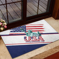 4th Of July United States Rubber Doormat USA 250 Years Anniversary Statue Of Liberty