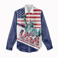 4th Of July United States Women Casual Shirt USA 250 Years Anniversary Statue Of Liberty