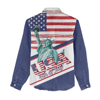 4th Of July United States Women Casual Shirt USA 250 Years Anniversary Statue Of Liberty