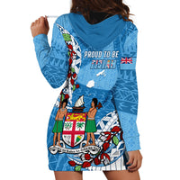 Fiji Day Hoodie Dress Fijian Tagimaucia Flower Polynesian Mix Tapa Pattern - Wonder Print Shop