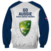 Australia Cricket Sweatshirt 2023 Ashes Go Aussie Indigenous Art - Wonder Print Shop