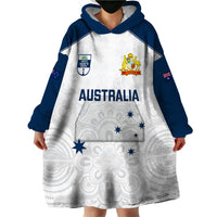 Australia Cricket Wearable Blanket Hoodie 2023 Ashes Go Aussie Indigenous Art - Wonder Print Shop