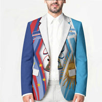 Custom Argentina and Cabo Verde Football 2026 Blazer La Albiceleste Tubaroes Azuis Together
