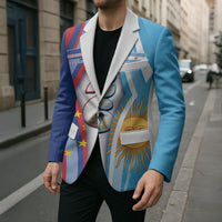 Custom Argentina and Cabo Verde Football 2026 Blazer La Albiceleste Tubaroes Azuis Together